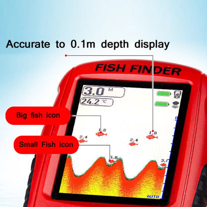 Sondeur de poissons à écran couleur HD, chargement USB, matrice de points, livraison de couleur aléatoire, sondeur de poissons à écran HD