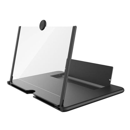 16 inch Mobile Phone Screen Magnifier With Pull-Out 3D Eye Protection High-Definition Magnifying Glass Holder, Black, White