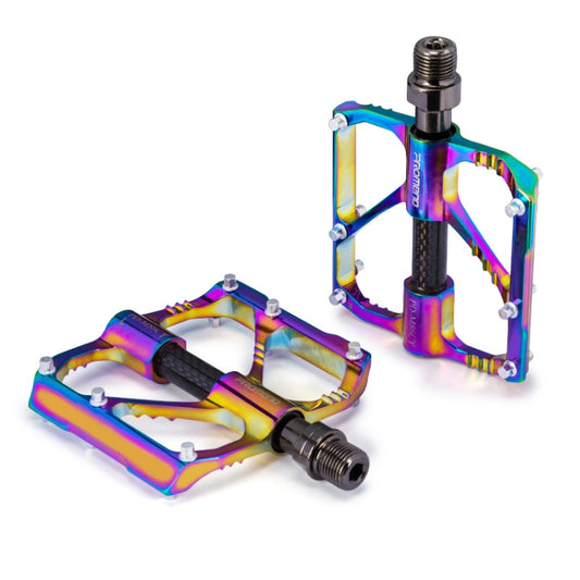 1 paire de pédales de vélo colorées PROMEND à trois roulements Peilin en alliage d'aluminium usiné CNC, PD-M86CY, PD-R87CY