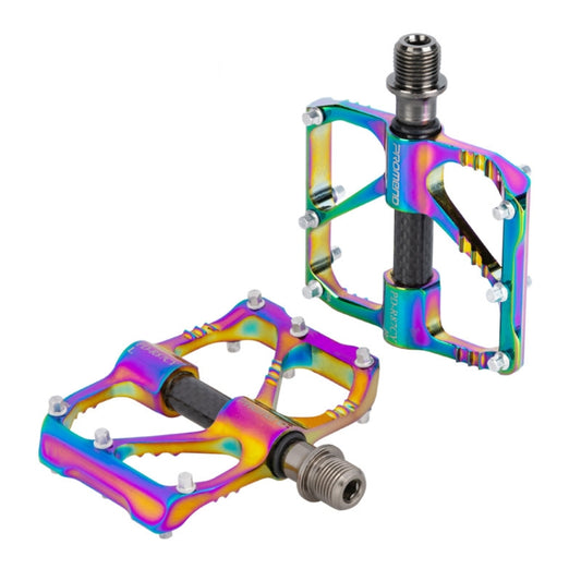 1 paire de pédales de vélo colorées PROMEND à trois roulements Peilin en alliage d'aluminium usiné CNC, PD-M86CY, PD-R87CY