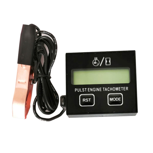 Tacómetro para motosierra ZSB-03, motor de gasolina, cortacésped, tacómetro de alta velocidad, pantalla digital, tacómetro de inducción de pulsos, versión con clip, versión con clip de doble botón.