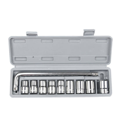 CY-0117 Jeu d'outils combinés à douilles, kit de réparation d'urgence à cliquet pour tricycle et automobile, ensemble multifonctionnel, 10 pièces/kit