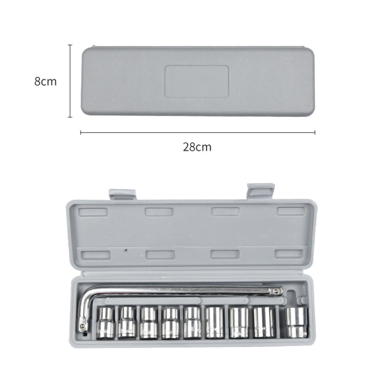 CY-0117 Jeu d'outils combinés à douilles, kit de réparation d'urgence à cliquet pour tricycle et automobile, ensemble multifonctionnel, 10 pièces/kit