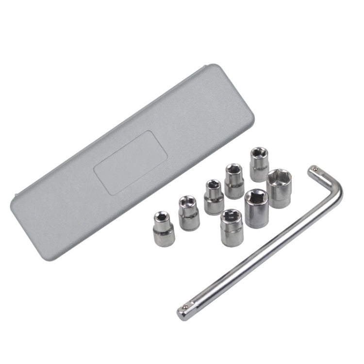 CY-0117 Jeu d'outils combinés à douilles, kit de réparation d'urgence à cliquet pour tricycle et automobile, ensemble multifonctionnel, 10 pièces/kit