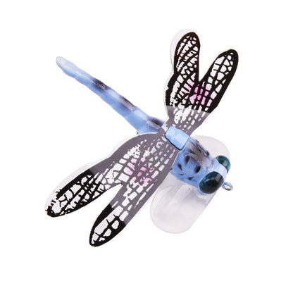 QT01 7cm / 6g Appât de pêche à la mouche longue hameçon Bionic Libellule, A (Jaune), B (Violet), C (Noir), D (Orange), E (Rouge), F (Bleu)
