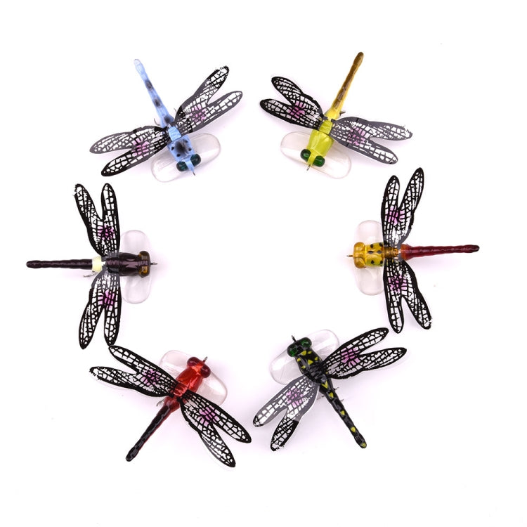 QT01 7cm / 6g Appât de pêche à la mouche longue hameçon Bionic Libellule, A (Jaune), B (Violet), C (Noir), D (Orange), E (Rouge), F (Bleu)
