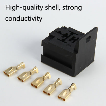 20 Sets D2K5PS 5-pin Automotive Plastic Handle Relay Socket with Terminal, D2K5PS