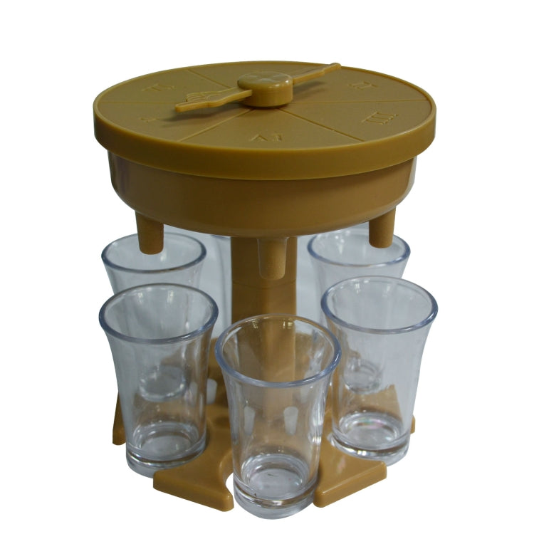 6 Cups Wine Dispenser Automatic Diversion Wine Pourer With Game Turntable, Style:, Round Blue with Transparent Cup, Round Blue with Color Cup, Round Gray with Transparent Cup, Round Gray with Color Cup, Round Brown with Transparent Cup                 ...