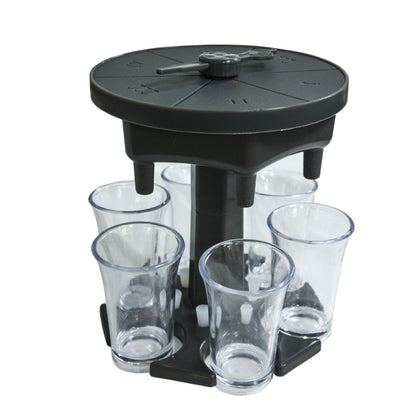 6 Cups Wine Dispenser Automatic Diversion Wine Pourer With Game Turntable, Style:, Round Blue with Transparent Cup, Round Blue with Color Cup, Round Gray with Transparent Cup, Round Gray with Color Cup, Round Brown with Transparent Cup                 ...
