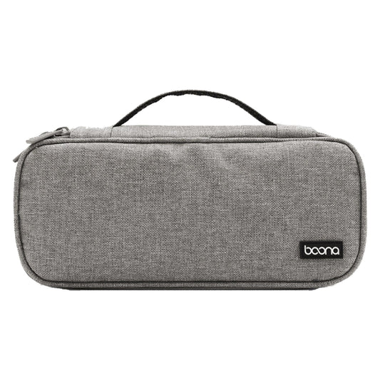 Baona BN-B002 Câble d'alimentation pour ordinateur portable Sac de rangement numérique Chargeur Accessoires Sac de rangement, Gris, Noir