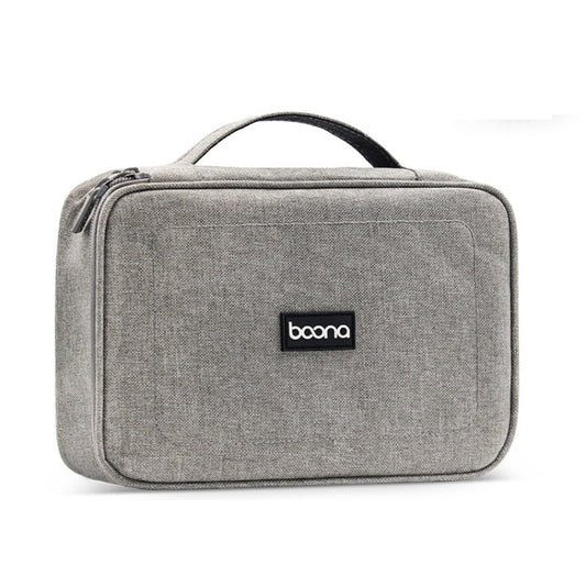 Baona BN-B005 Sac de rangement numérique multifonction pour disque dur, clé USB, écouteurs, gris, noir