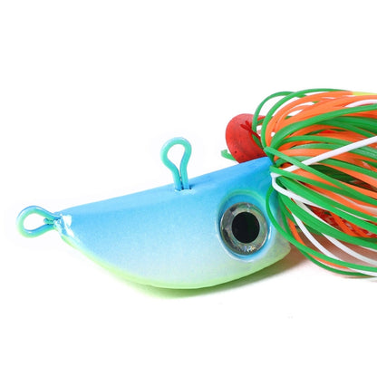 Hengjia JI007 Leurre de Pêche en Mer Tête Plombée à Franges, JIG 20g