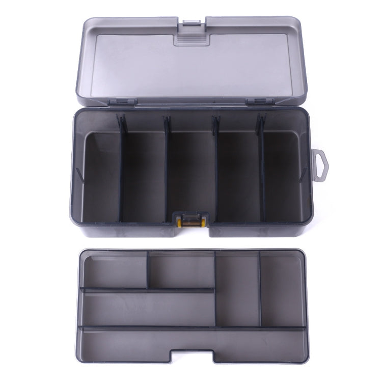 HENGJIA qt071-1 Boîte de rangement double couche, boîte multifonction pour matériel de pêche, boîte de rangement double couche