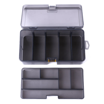 HENGJIA qt071-1 Boîte de rangement double couche, boîte multifonction pour matériel de pêche, boîte de rangement double couche