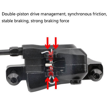 Meroca M800 Bicycle Brake Mountain Bike Universal Bilateral Brake Oil Pressure Disc Brake, Style:, 1 Pair Oil Brakes, 1 Pair Oil Brakes + 1 Pair Disc Brakes, Right Front 800mm, Left Back 1400mm, Right Front 800mm + Disc Brake                           ...