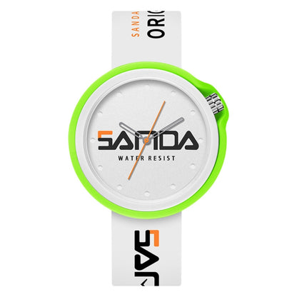SANDA 3200 Silikonarmband Quarz-Sportuhr für Herren und Damen