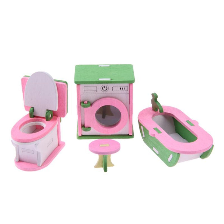 Simulation Miniature Wooden Furniture Kids Toys Doll House Set