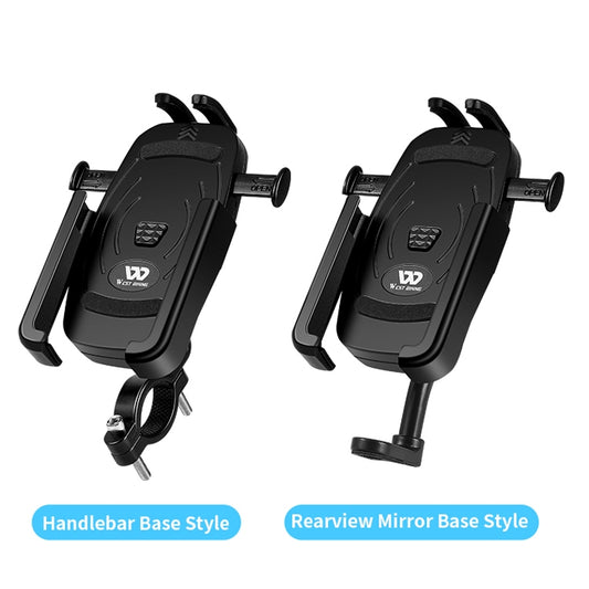 WEST BIKING Support de téléphone portable en aluminium rotatif à 360° pour vélo électrique, scooter, moto, Style : Fixation sur guidon
