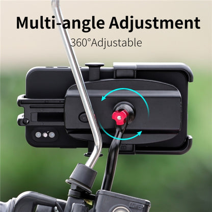 WEST BIKING  Bike Mobile Phone Holder Aluminum 360 Rotatable Electric Bike Scooter Motorcycle Phone Stand,Style:, Handlebar Style