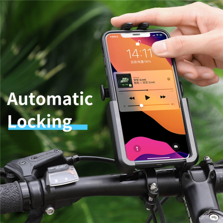 WEST BIKING  Bike Mobile Phone Holder Aluminum 360 Rotatable Electric Bike Scooter Motorcycle Phone Stand,Style:, Handlebar Style