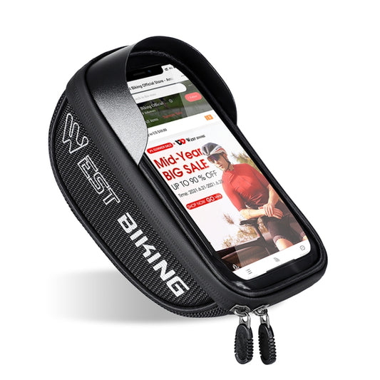 WEST BIKING Sac de vélo avec écran tactile étanche VTT Vélo de route Sac de téléphone pour guidon Sac de cadre avant réfléchissant, YP0707269