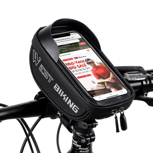 WEST BIKING Sac de vélo avec écran tactile étanche VTT Vélo de route Sac de téléphone pour guidon Sac de cadre avant réfléchissant, YP0707269