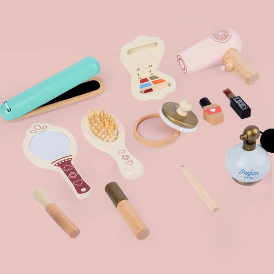 Jouets en bois pour enfants, ensemble de maquillage et de cosmétiques, ensemble de cosmétiques
