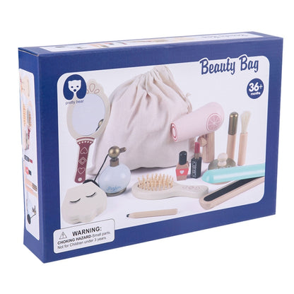 Children Make-Up Wooden Toys Pretend Play Cosmetic Set, Cosmetic Set