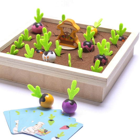 Jeu d'échecs de mémoire en bois pour enfants, jouet éducatif précoce pour l'éveil, jeu de mémoire Carotte à tirer