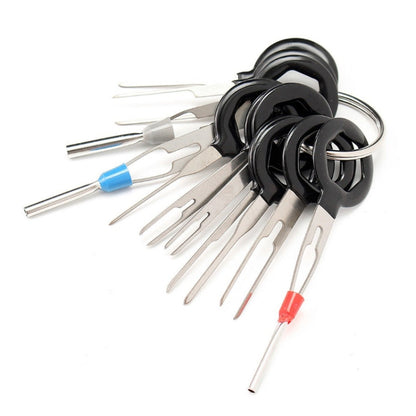 Kit d'outils de dépose de cosses de voiture, 11 pièces, kit d'extraction de broches de connecteur de sertissage de câblage électrique, 11 en 1