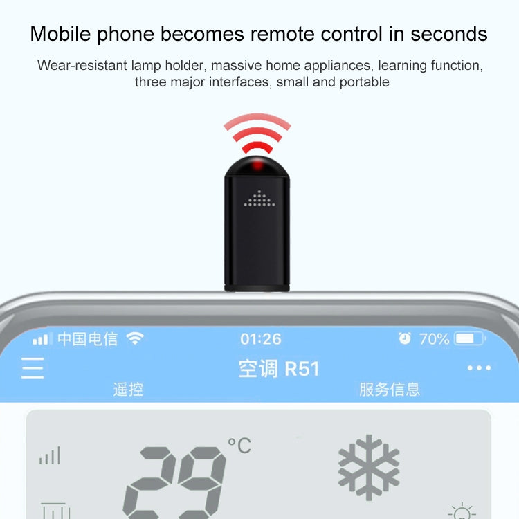 R09 Mobile Phone Intelligent Remote Control Infrared Mobile Phone Remote Control, Interface:, 8 Pin (Black), 8 Pin (Cyan), 8 Pin (Silver), Type-C (Black), Type-C (Cyan), Type-C (Silver), Micro USB (Black), Micro USB (Cyan), Micro USB (Silver)