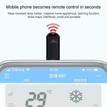 R09 Mobile Phone Intelligent Remote Control Infrared Mobile Phone Remote Control, Interface:, 8 Pin (Black), 8 Pin (Cyan), 8 Pin (Silver), Type-C (Black), Type-C (Cyan), Type-C (Silver), Micro USB (Black), Micro USB (Cyan), Micro USB (Silver)