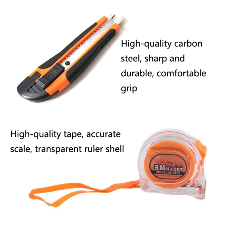 Ensemble d'outils de quincaillerie portable en acier au carbone 38 en 1, ensemble d'outils de quincaillerie en acier au carbone 38 en 1