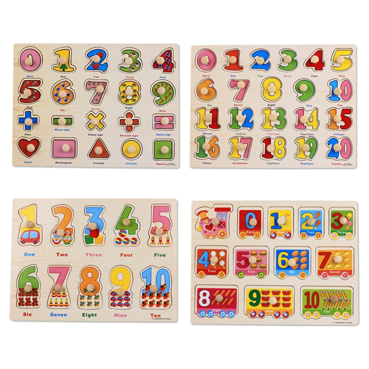Puzzle en bois à saisir jouet éducatif motif chiffres et transport, cadeau pour enfant, livraison de style aléatoire