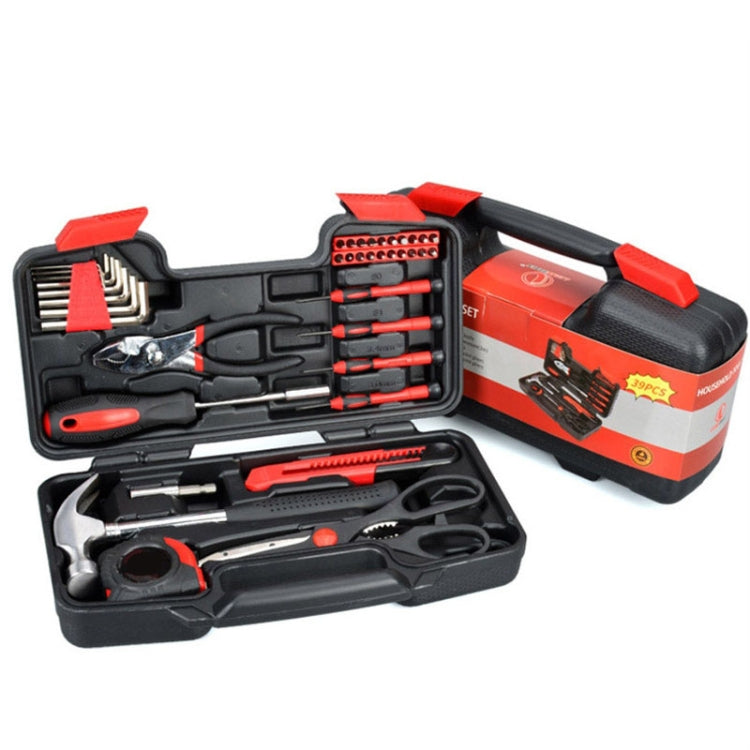 39 In 1 9639 Carbon Steel Auto Repair Tool Set Household Hardware Combination Tool Box, 39 In 1