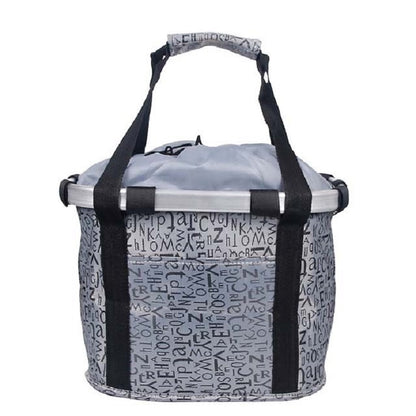 Bicycle Front Bag Basket Aluminum Alloy Foldable Basket, L
