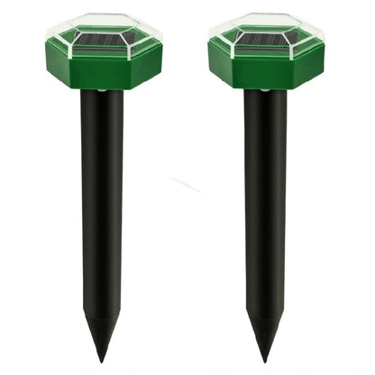 Outdoor Hexagonal Solar Ultrasonic Mole Repeller Inserted Into The Lawn Outdoor Animal Repeller