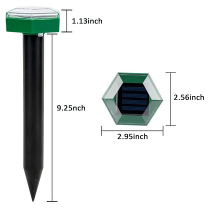 Outdoor Hexagonal Solar Ultrasonic Mole Repeller Inserted Into The Lawn Outdoor Animal Repeller
