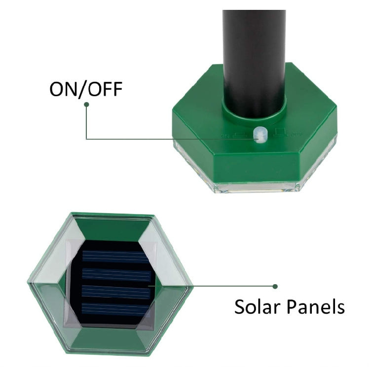 Outdoor Hexagonal Solar Ultrasonic Mole Repeller Inserted Into The Lawn Outdoor Animal Repeller