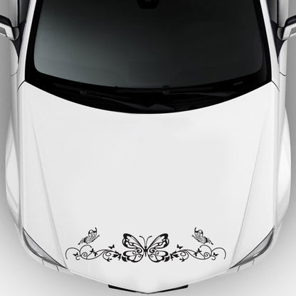 D-347 Autocollant de voiture note papillon Autocollant de corps de ligne de taille de partition musicale, D-347
