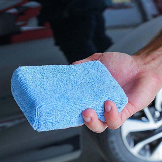 FJDLK-001 Outil de nettoyage de voiture en microfibre, éponge de lavage, de lustrage et de polissage, carré, 3 cm d'épaisseur, 4 cm d'épaisseur