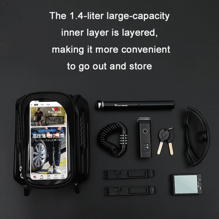 WEST BIKING Bicycle Hard Shell Front Beam Reflective Bilateral Phone Case, YP0707274