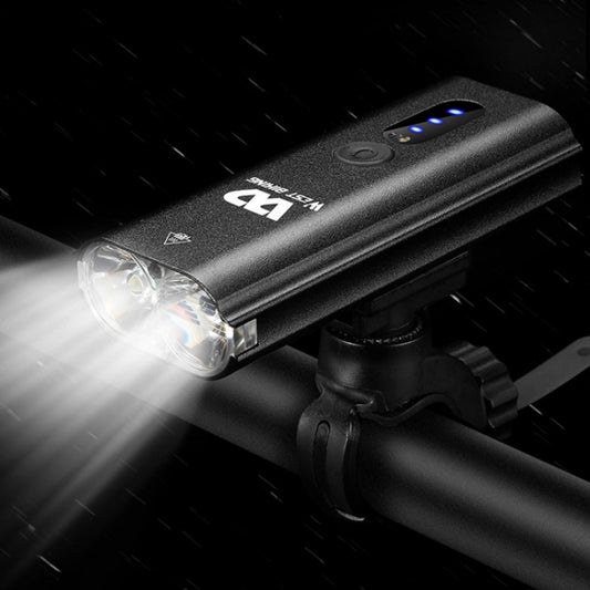 WEST BIKING Phare de vélo avec capteur, Lumière puissante pour VTT, Conduite de nuit, Lumière puissante pour la conduite de nuit