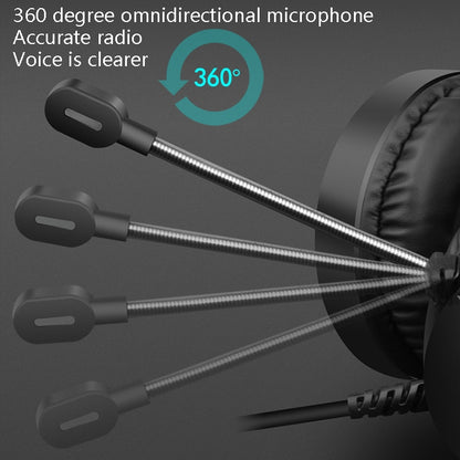 Smailwolf AK3 Headset Game Headphones Wired Luminous Desktop Computer Headset, Style: