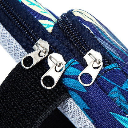 2 PCS B026 Running Mobile Phone Arm Bag Sports Yoga Mobile Phone Bag, Specification：, Small (Leaves Blue), Large (Leaves Blue), Small (Leaves Orange), Large (Leaves Orange)