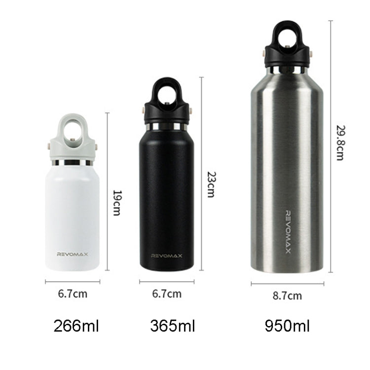 REVOMAX Stainless Steel Vacuum Flask Outdoor Car Vacuum Flask, Capacity：, 266ml (Matcha Green), 266ml (Bubble Blue), 266ml (Cherry Pink), 266ml (Polar White), 365ml (Star Black), 365ml (Polar White), 365ml (Cherry Pink), 365ml (Bubble Blue)            ...