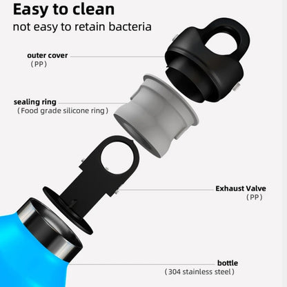 REVOMAX Stainless Steel Vacuum Flask Outdoor Car Vacuum Flask, Capacity：, 266ml (Matcha Green), 266ml (Bubble Blue), 266ml (Cherry Pink), 266ml (Polar White), 365ml (Star Black), 365ml (Polar White), 365ml (Cherry Pink), 365ml (Bubble Blue)            ...