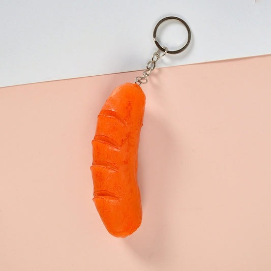 Ensemble de petits jouets en PVC représentant des légumes miniatures, comprenant : 3 porte-clés hot-dog, 3 porte-clés maïs, 3 porte-clés brocoli, 10 porte-clés champignons, 5 porte-clés racine de lotus, 5 porte-clés varech, 5 porte-clés saucisse de jambon.