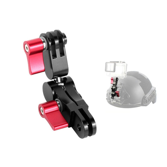 Adaptateur de montage rotatif à 360 degrés en alliage d'aluminium, bras réglable pour GoPro HERO9 Black / HERO8 Black / 7 / 6 / 5 / 5 Session / 4 Session / 4 / 3+ / 3 / 2 / 1, DJI Osmo Action, Xiaoyi et autres caméras d'action, rouge, bleu, noir