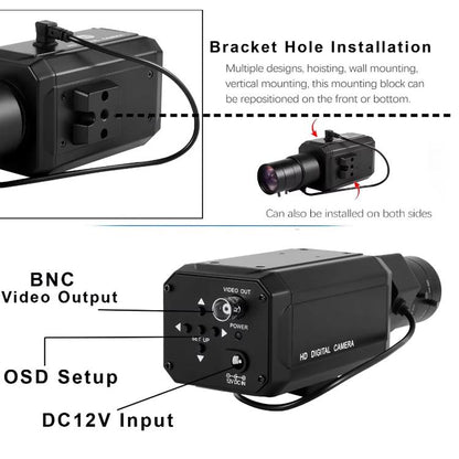 Vanxse 1000-line 3.5-8mm Zoom Lens Analog Camcorder, NTSC, PAL